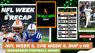 NFL Week 5 Round-up, CFB Week 6 Recap, & BILLS + PATRIOTS LIVE!