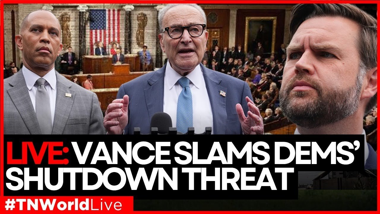 LIVE | JD Vance Slams Schumer: Democrats Threaten Government Shutdown