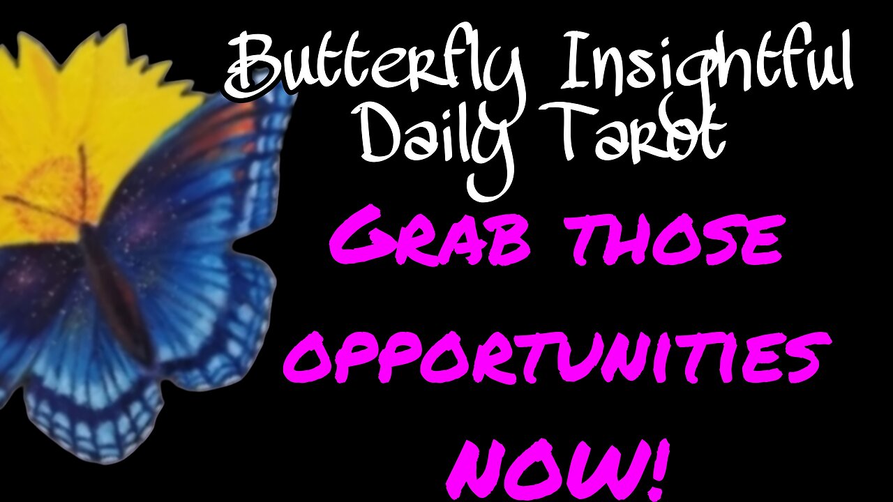 Butterfly Insightful Daily Tarot - Grab those opportunities now! You've not missed them!