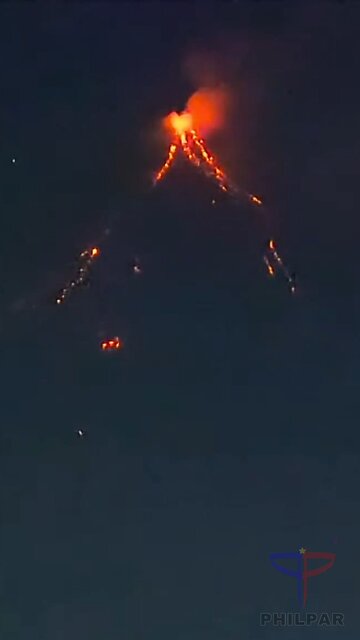 Mayon Volcano Lava Activity