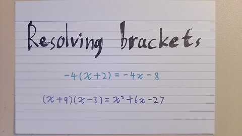 Expanding a bracket - Technique