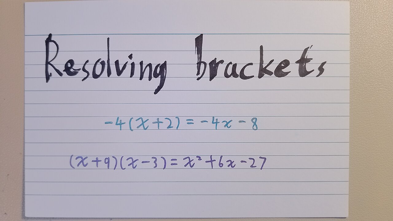 Expanding a bracket - Technique