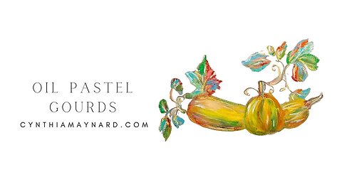 Oil Pastel Squash Gourds Painting