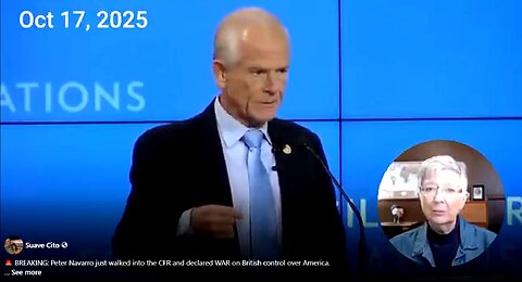 PETER NAVARRO WALKED INTO THE CFR AND DECLARED WAR ON BRITISH CONTROL OVER AMERICA!!