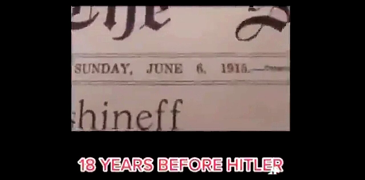 18 YRS BEFORE HITLER CAME TO POWER THE 6 MILLION JEWS KILLED LIE WAS USED ✡️
