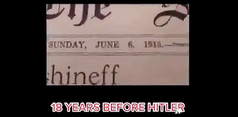 18 YRS BEFORE HITLER CAME TO POWER THE 6 MILLION JEWS KILLED LIE WAS USED ✡️