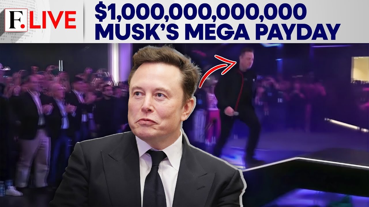 Elon Musk Dances After Tesla Shareholders Approve $1 Trillion Pay Package | Firstpost Live | N18G