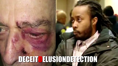An elderly white Gyro restaurant owner was suckered punched by a black customer