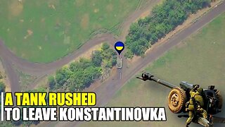 Worst things happen to a T-64BV tank of Ukraine near Konstantinovka