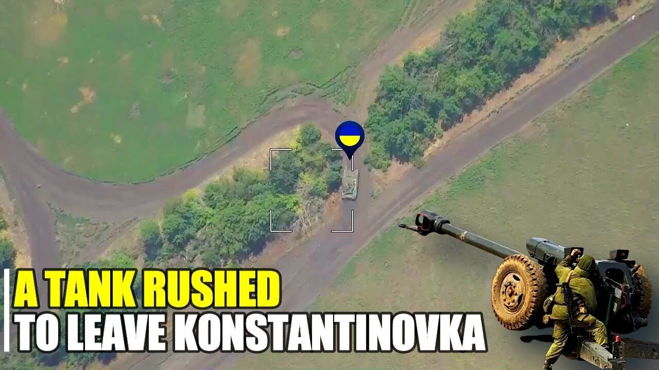 Worst things happen to a T-64BV tank of Ukraine near Konstantinovka