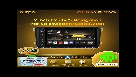 Hizpo Car Multimedia Player 2din Android 13 Radio For VW Volkswagen Golf Review