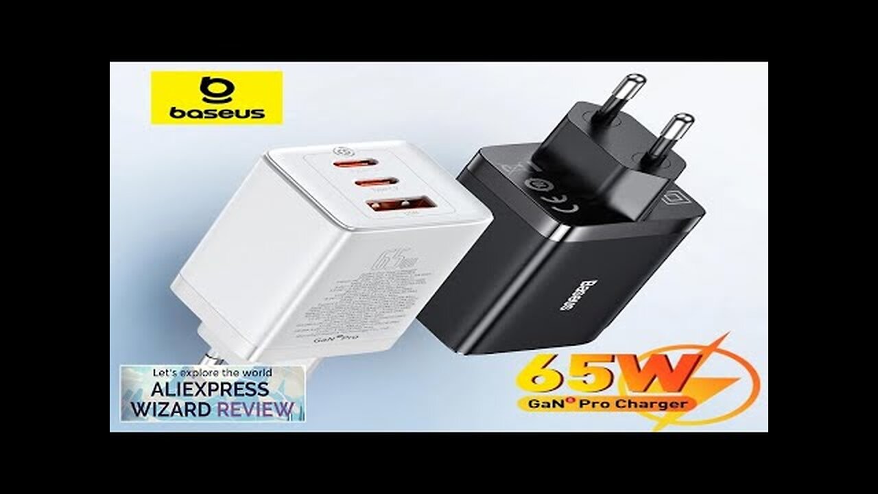 Baseus 65W GaN Charger Quick Charge 4.0 3.0 Type C PD USB Review