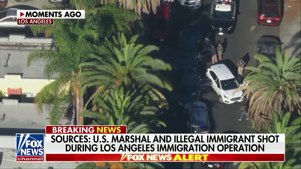 🚨 BREAKING: US Marshal has been SHOT during a Los Angeles immigration enforcement operation.