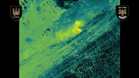 Russians Lit Up While Trying to Cross No-Mans Land Overnight Wearing Chinese Raincoats