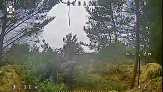 ⚡️Border guards of the "Steel Border" used a fiber-optic controlled drone to hit an enemy