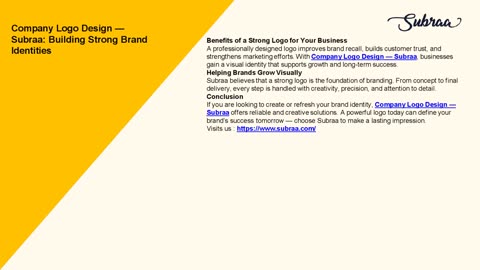 Company Logo Design — Subraa: Building Strong Brand Identities