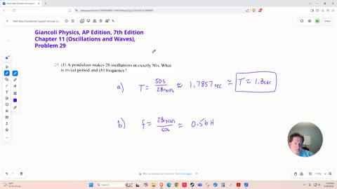 Calculating Period and Frequency of a Pendulum