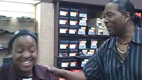 HANGING AT SHOE STORE, THE SHEA SHOW