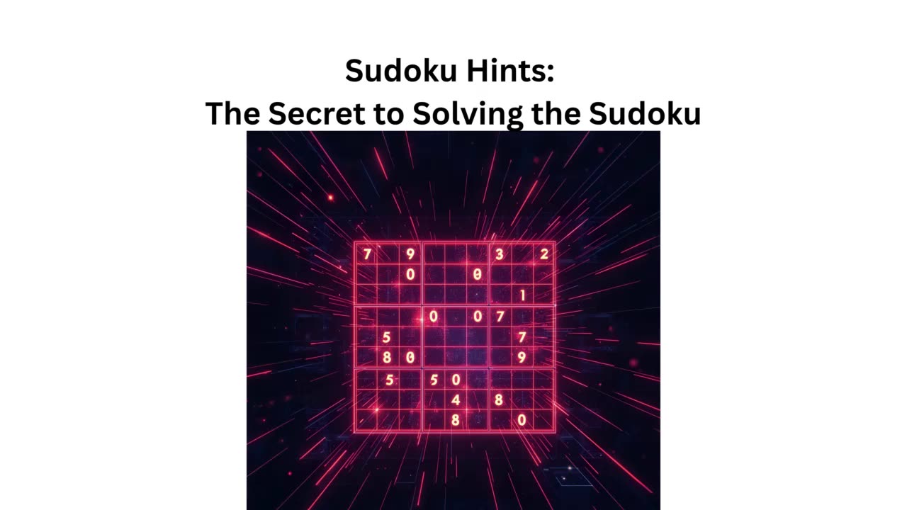 Sudoku Hints: The Secret to Solving the Sudoku