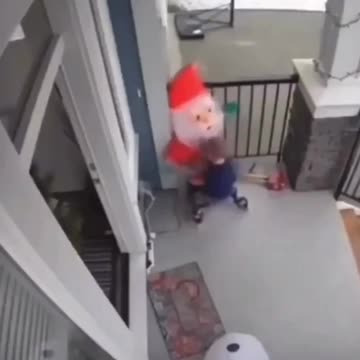 Child goes off on Santa Clause, he must have gotten coal. Fight Santa Clause
