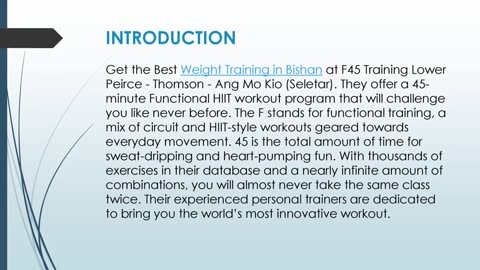 Get the Best Weight Training in Bishan
