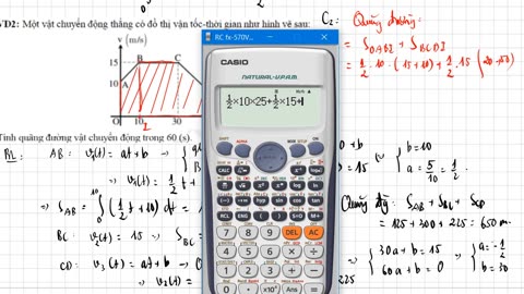 Integral - ứng dụng tích phân trong bài toán chuyển động