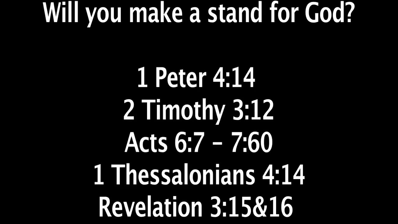 Sunday October 5, 2025. Will you make a stand for God?