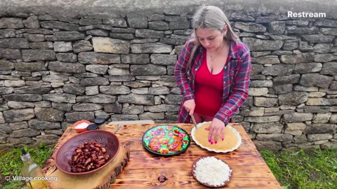 Spring Day in the Ukrainian Village! RECIPE for delicious fried POTATOES !