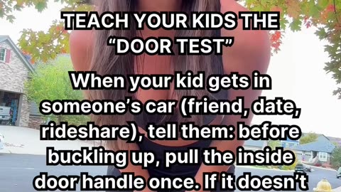 ⚠PSA⚠ Teach your kids the 'Door Test'‼