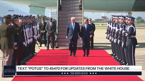 The White House · President Trump Arrives at Busan, South Korea