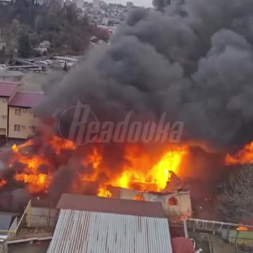 Massive Warehouse Fire in Sochì