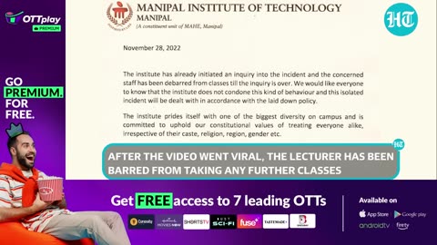 Viral: Muslim student tears into Manipal Univ teacher for calling him terrorist;