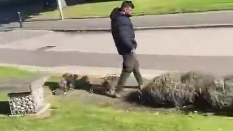 cittadino scaccia immigrati da un parco giochi.