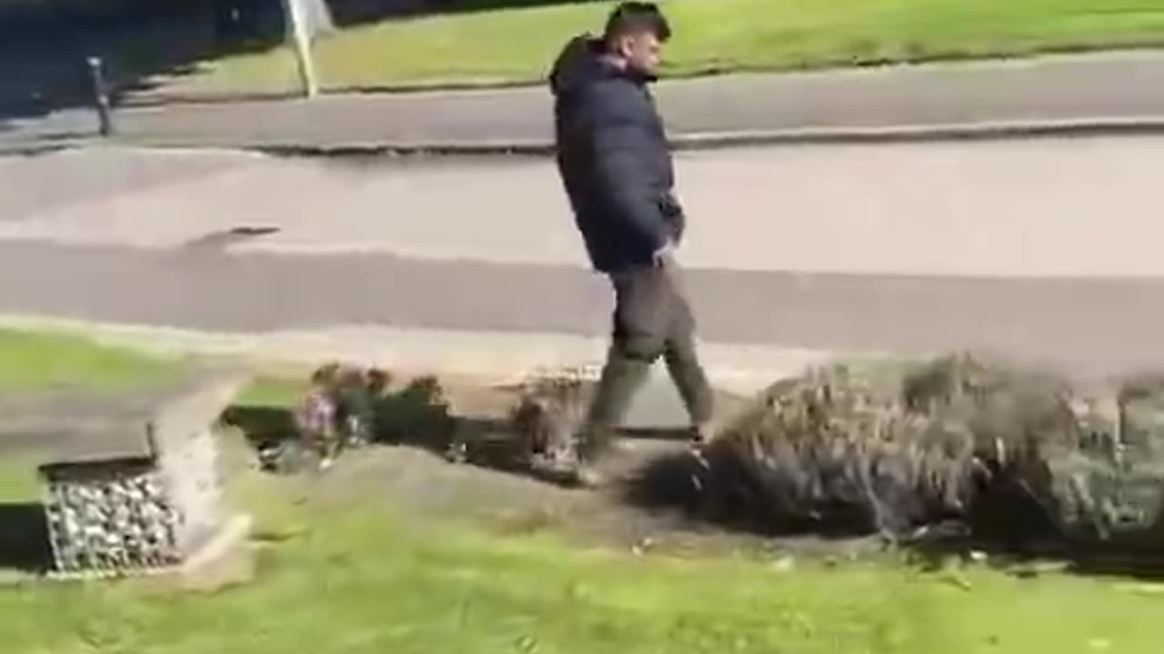 cittadino scaccia immigrati da un parco giochi.