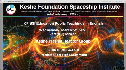 Keshe Plasma Reactor Group 2025-03-05-T1