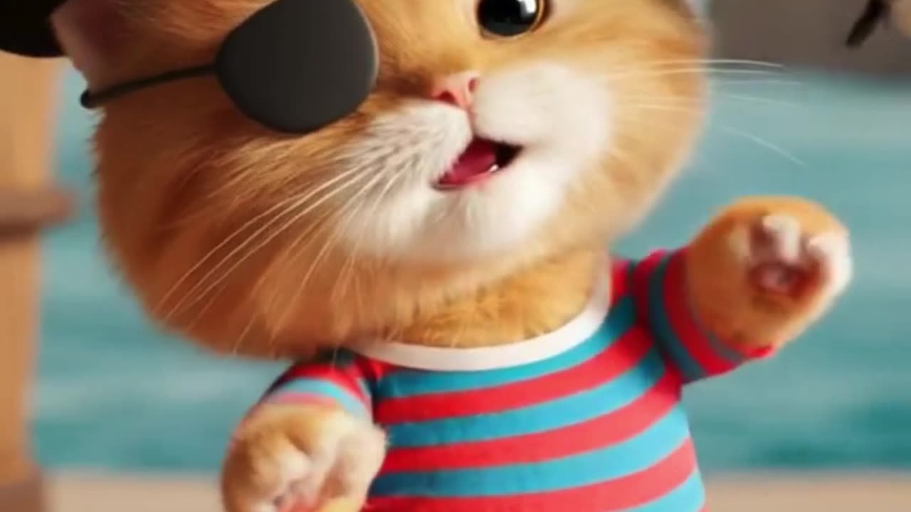 Pirate Cat Dancing #cat #dancingcat #petdance #dancingpets #catdancer #dance #funny #pirates