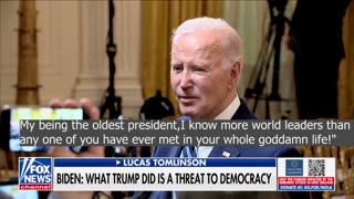 Biden loses it on reporters.