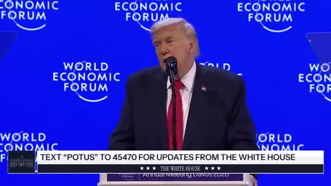 Trump Delivers a Special Address to the World Economic Forum
