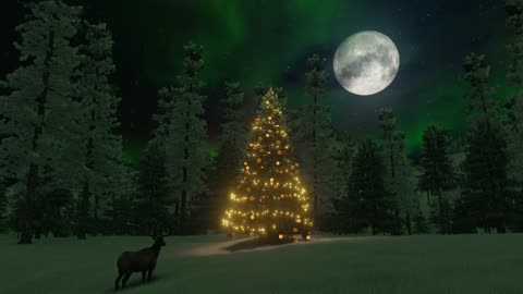 Aurora Moon and Tree