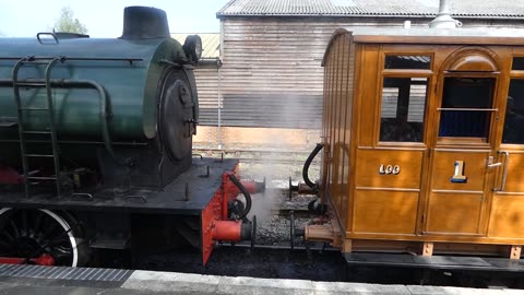 Sapper Waiting Stationary To Connect To Train At Tenterden Town UK 2023