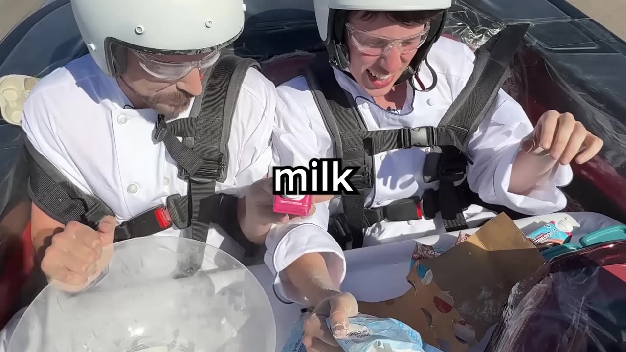 I baked a cake in a car