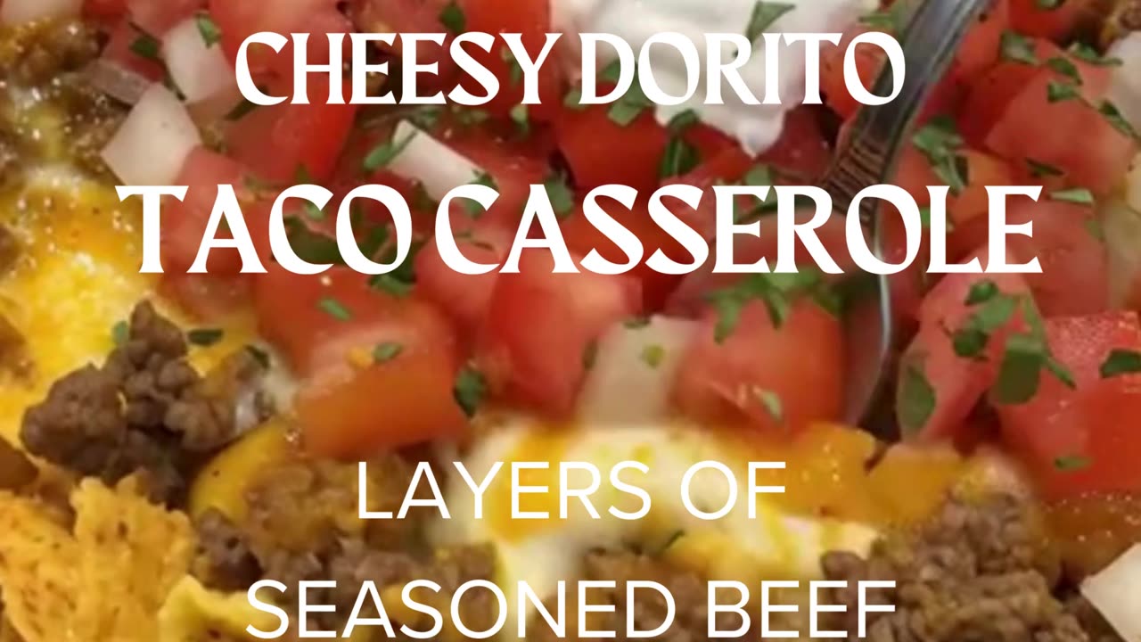 Cheesy Dorito Taco Casserole 🌮🧀