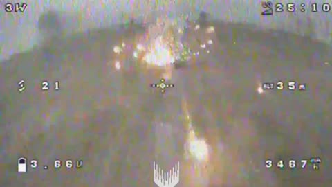 The methodical destruction of trapped Russian armored vehicles by drones from the Voron unmanned