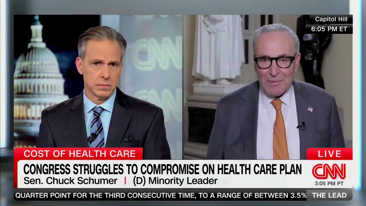 Chuck Schumer Demands GOP Support Democratic Healthcare Bill