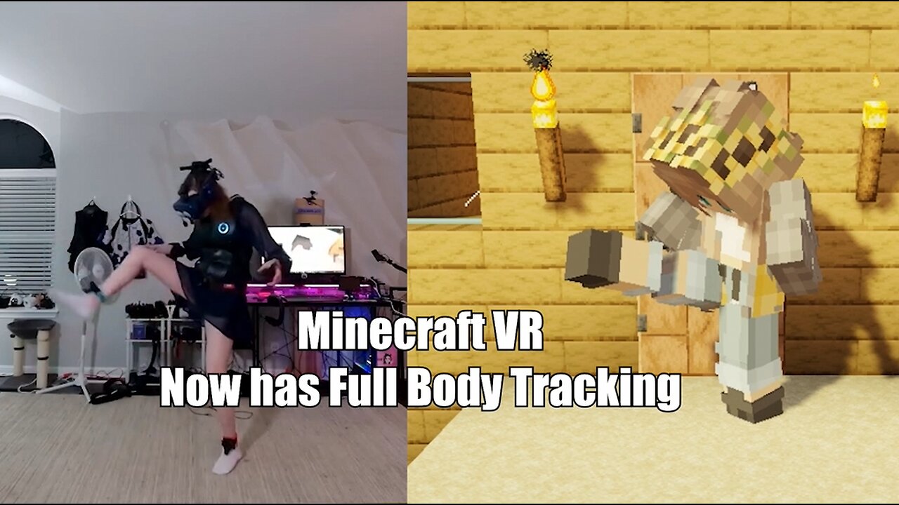 Minecraft in VR with REAL Movement Tracking is Insane!