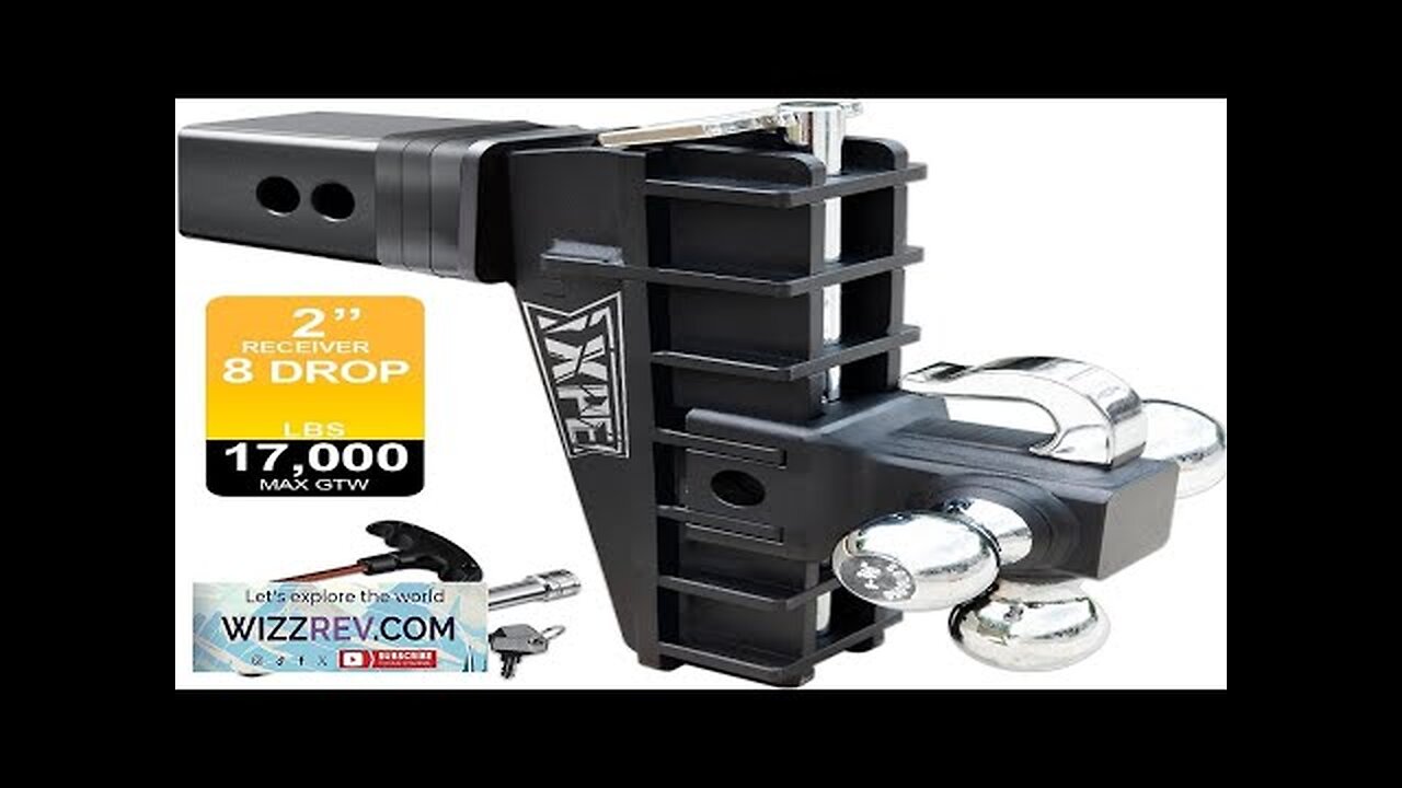 Adjustable Trailer Hitch Fits 2.0-Inch Receiver Heavy Duty Tow Hitches ...
