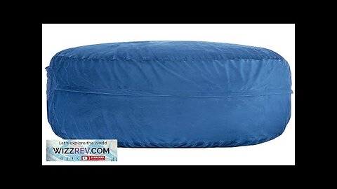 Round Bean Bag Chair with Removable and Washable Cover for Adults Blue Review