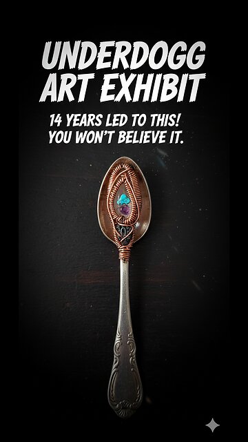 Copper wirewrap spoon pendant