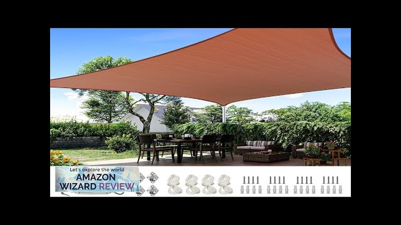 Quictent 20x26ft Sun Shade Sail for Patio 185GSM Heavy Duty Rectangular Outdoor Review