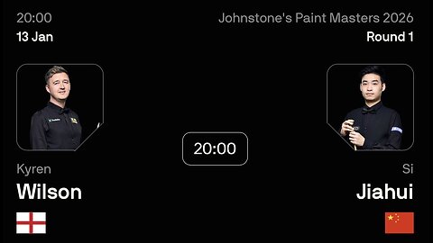 🔴 ถ่ายทอดสดสนุกเกอร์ 🏴󠁧󠁢󠁥󠁮󠁧󠁿 ไคเรน วิลสัน VS ซือ เจียฮุย 🇨🇳 ศึก มาสเตอร์ส 2026